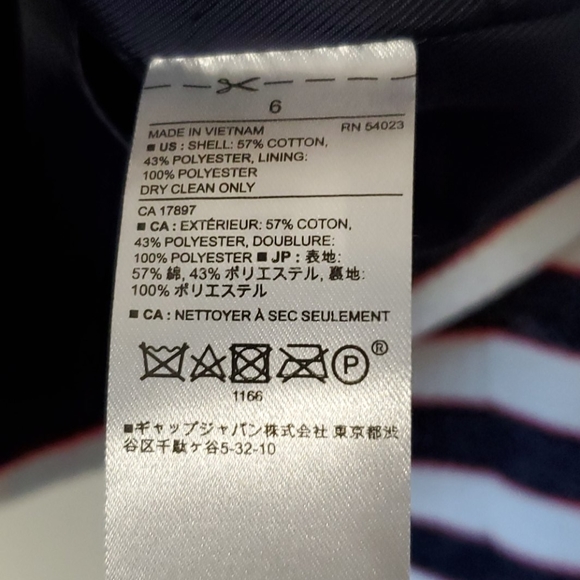 Banana Republic red white blue blazer 6 - Picture 6 of 6